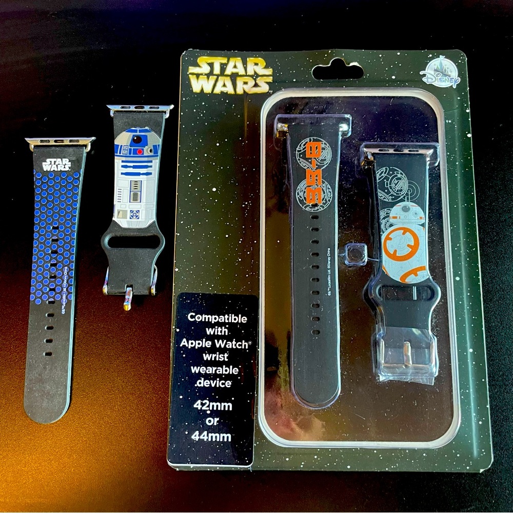 Disney Parks Authentic Star Wars Apple Watch Bands 42mm or 44mm R2D2 and BB8